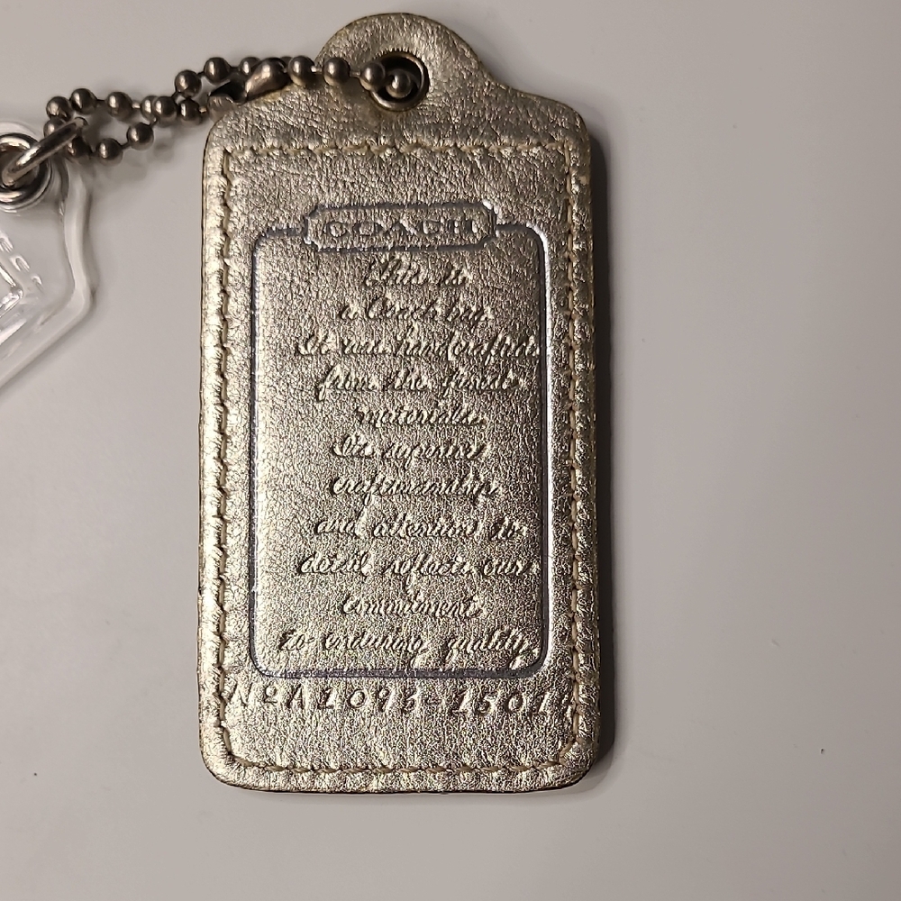 SOLD Coach Poppy Gold 3" and Clear 2" Hang Tag Set 2010 Rare Poppy - Picture 7 of 7